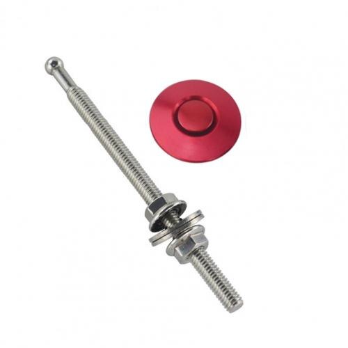 Car Hood Pins Lock Quick Latch Low Profile Lockable Push Button Hood Pins 25mm Dia Universal Auto Modified Mini Hood Lock: Red