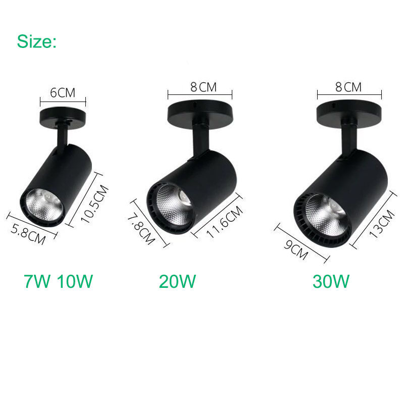 Led Spotlight Downlight 7 W 10w15w 20 W 30 W Opbouw Cob Plafondlamp Spotlight Kan Worden Gedraaid Kleding winkel Showroom