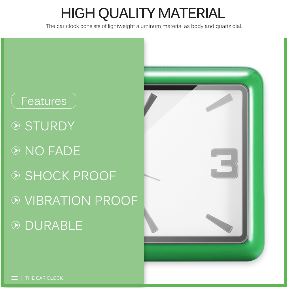 Car Dashboard Stick Melon Clock Quartz Clock Car Decoration Watch Jewelry Car Interior Watch Material