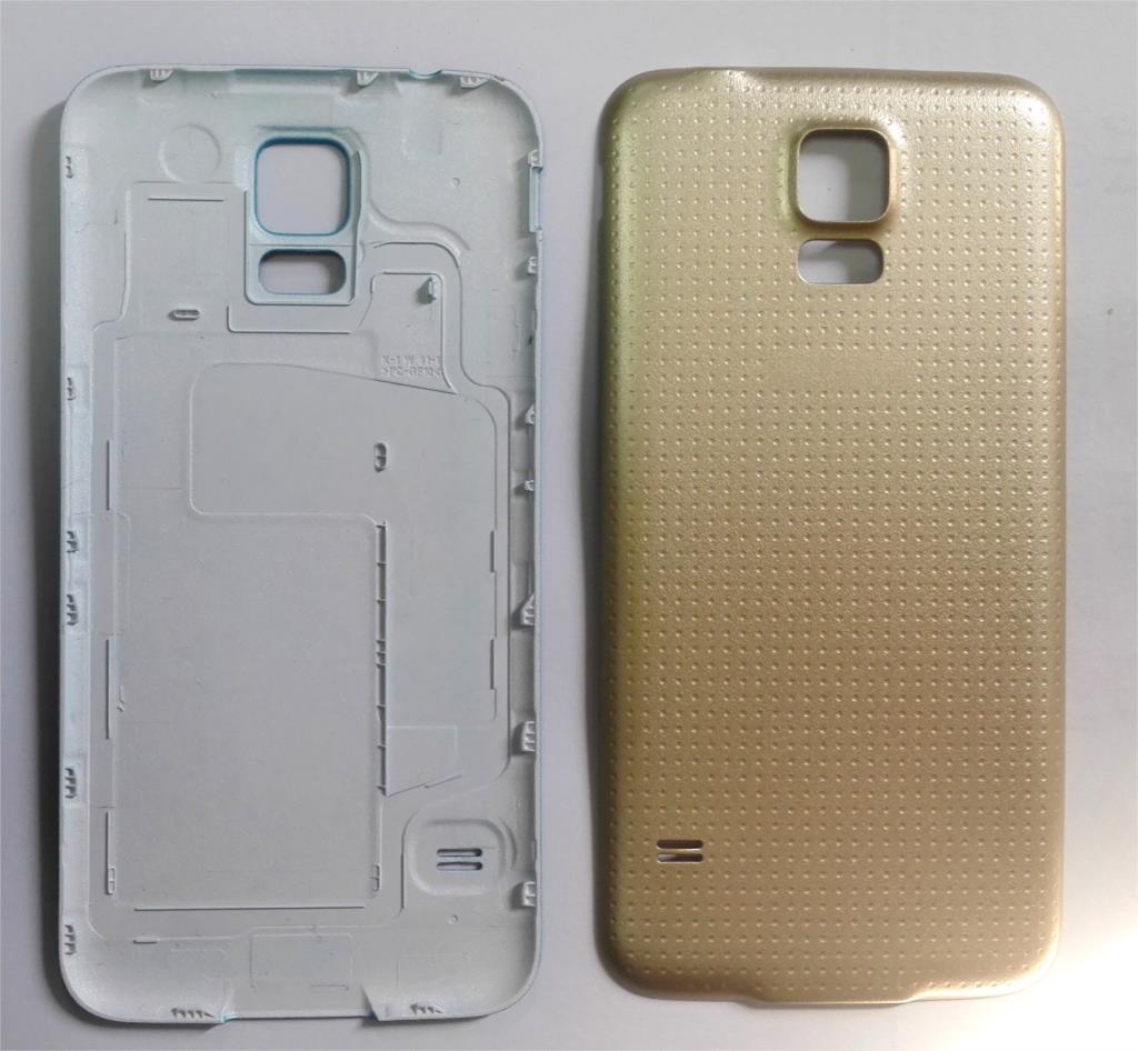 Back battery door cover for Samsung Galaxy S5 i9600 G900 Rear housing for Galaxy S5 mini G800 back cover case with 1x film: For S5mini / gold without ring