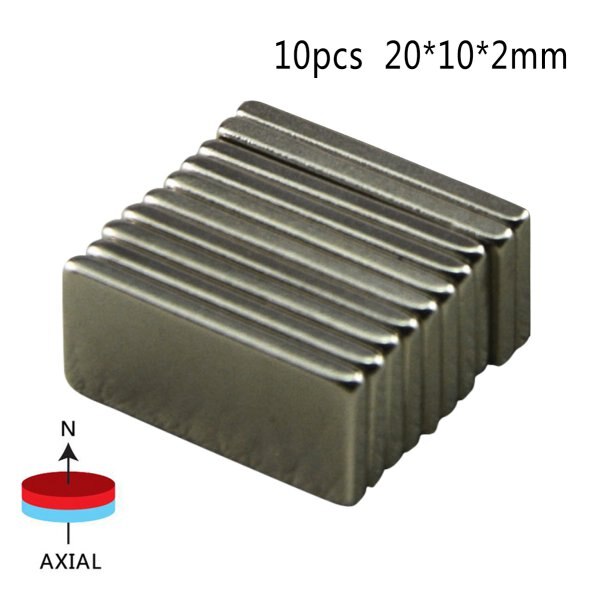 10/20/50 Stuks Super Krachtige Kleine Neodymium Magneet Blok Permanente N50 Ndfeb Sterke Cuboid Magnetische Magneten: 10pcs