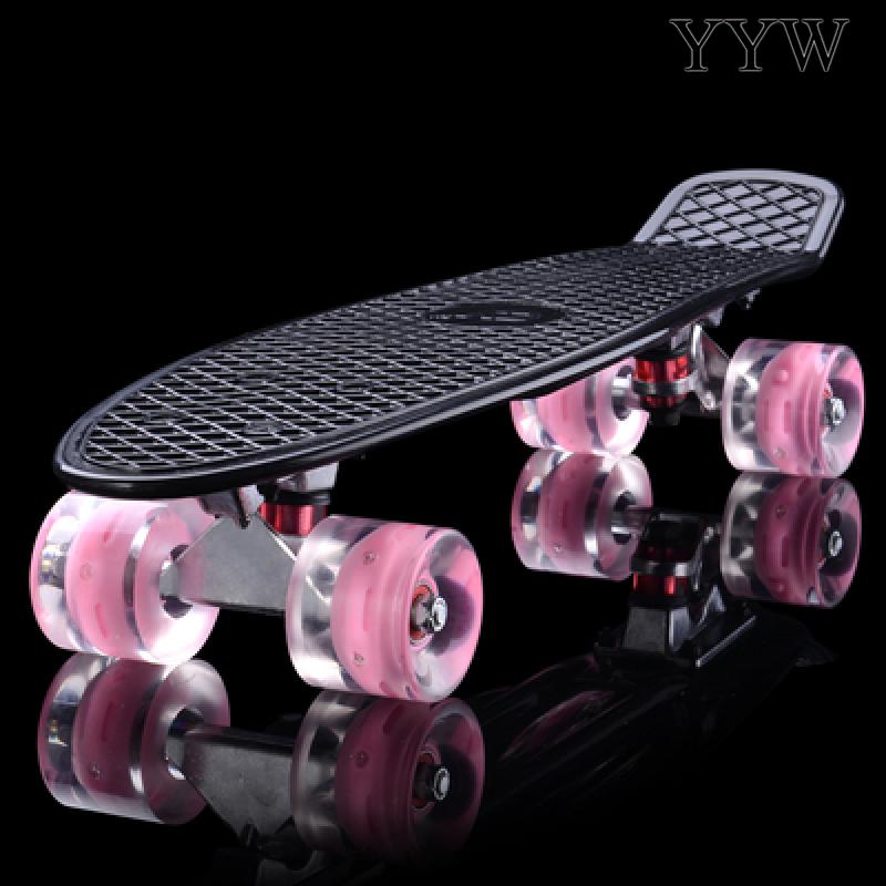 Clignotant planche à roulettes simple Kicktail Penny Mini Cruiser Rocker 4 roues adolescent adulte trottoir patinage rue filles planche à roulettes: A10