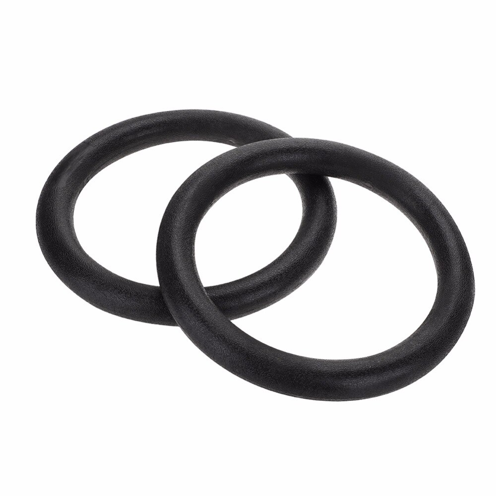 Gymnastic Gym Rings Black Adjustable Fitness Muscle Fitness Rings Strength Training Straps Hoop Fitness Equipment