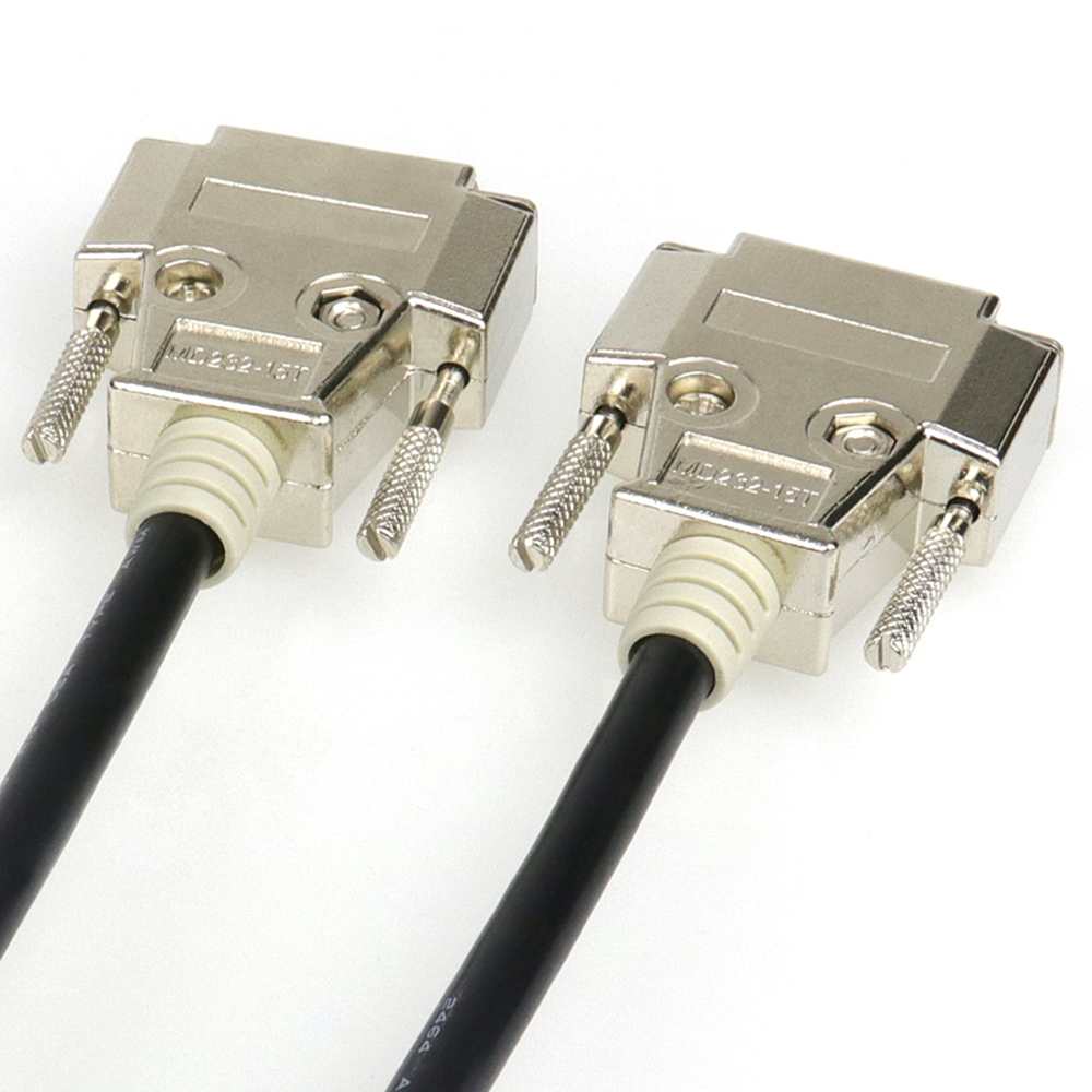 26AWG DB15 Double Shielded RS232 D-SUB Cable Metal 15 Pin Gold Plated Connector Male To Male To Female To Male 0.5m-10m Long