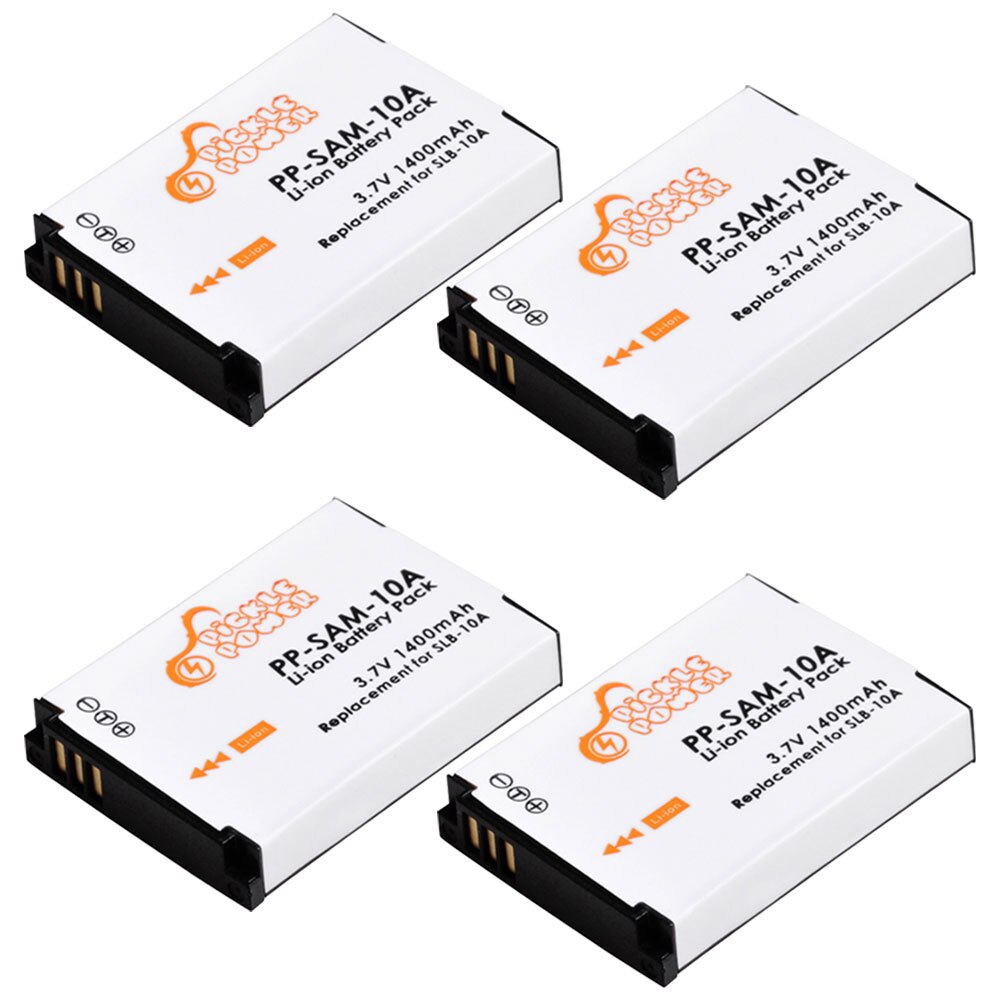SLB-10A SLB10A SLB 10A Battery and LED Charger for Samsung EX2F HZ15W SL202 SL420 SL620 SL820 WB150F WB250F WB350F WB750 WB800F: 4 battery