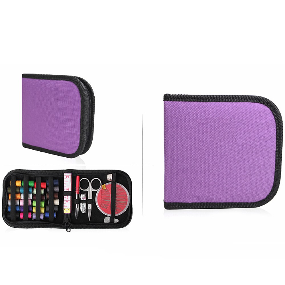 25Pcs Multifunctional Mini Sewing Kit Supplies Set Compact Zippered Filled for Travel Camping Sewing Box Set Storage Bag Costura