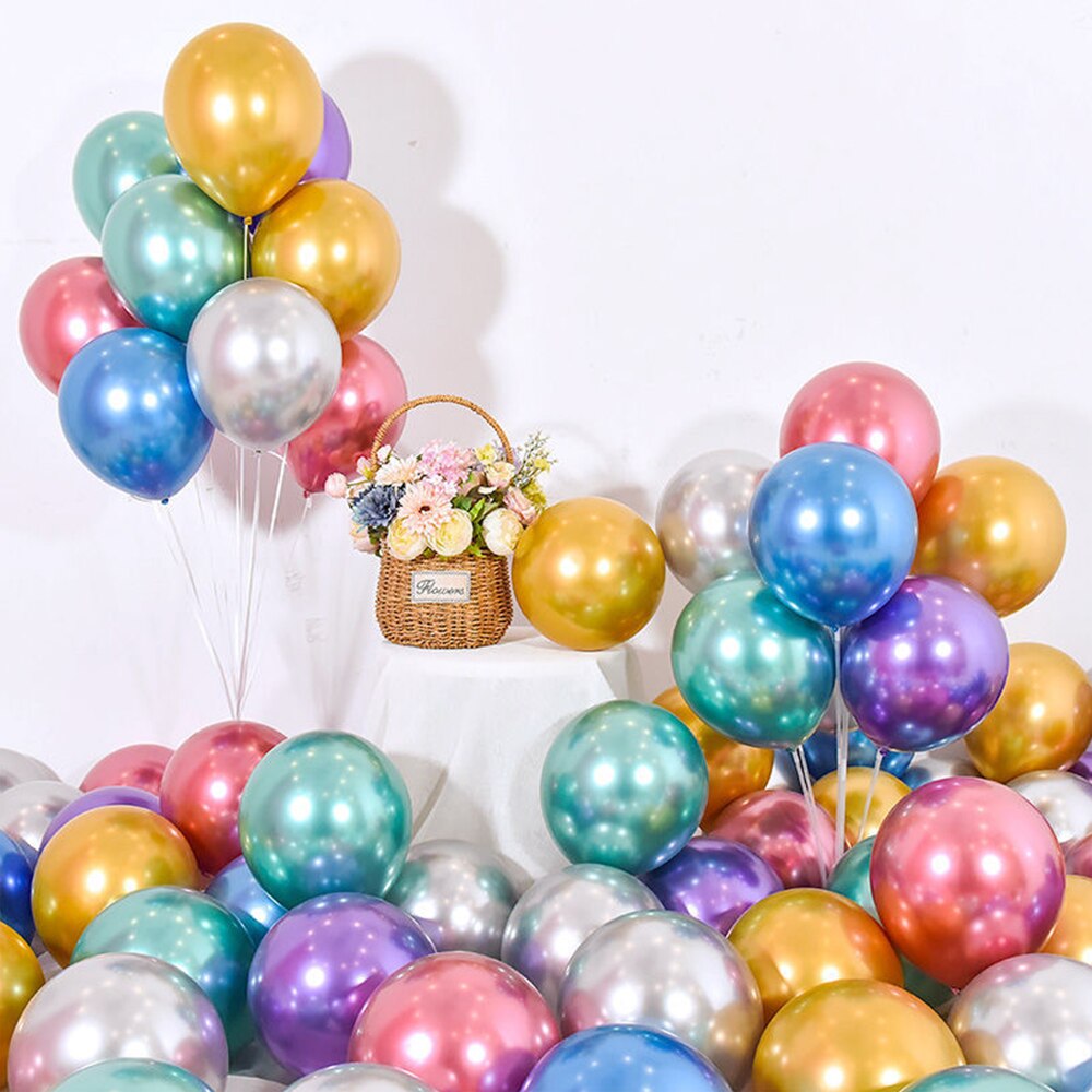 10/50 stk blank perle latex balloner farverige balloner tillykke med fødselsdagen festglobos diy legetøj forsyninger helium ballon