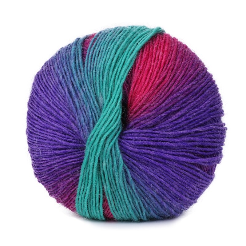 19 kleuren 50g Hand-geweven Regenboog Kleurrijke Gehaakte Kasjmier Wol Blend Garen Breien voor Winter voor weven Trui muts Sjaal Kni: 065