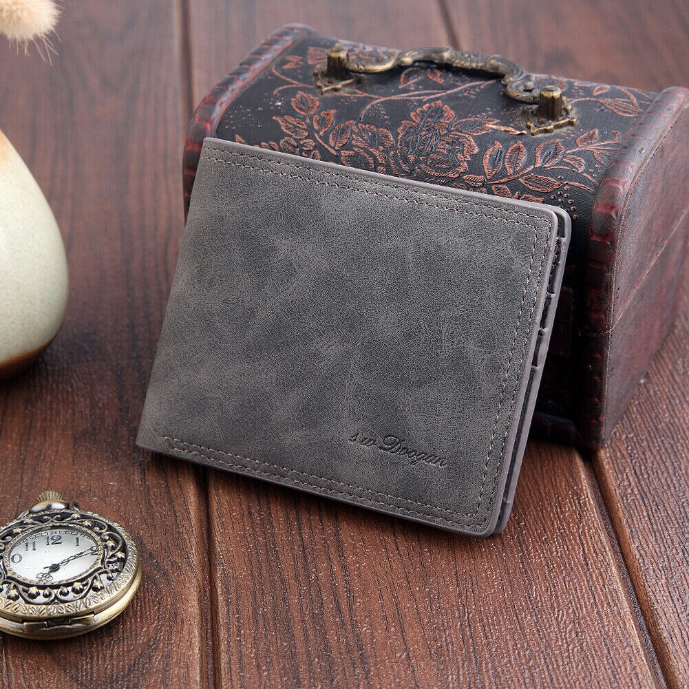 Top heren portemonnees leren portemonnee creditcardhouder portemonnee clutch portemonnee tas: Donkergrijs