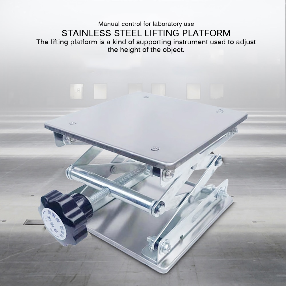 Rustfrit stål aluminiumsfræser løftebord træbearbejdning gravering lab løftestativ rack lift platform