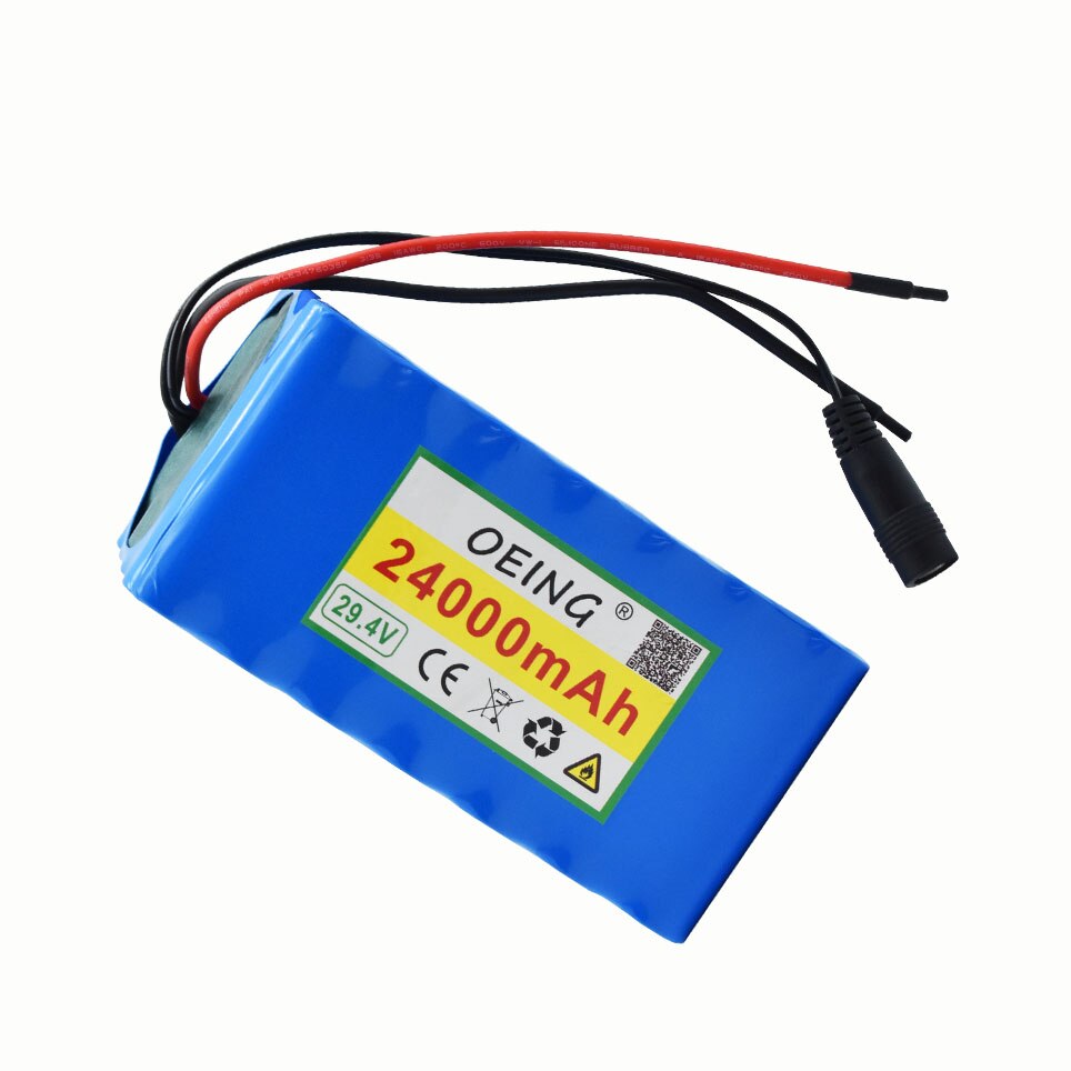 Batterie lithium-ion 7S4P 24V, 29.4v, 24ah, rechargeable, pour moteur de vélo électrique, trottinette électrique, 18650