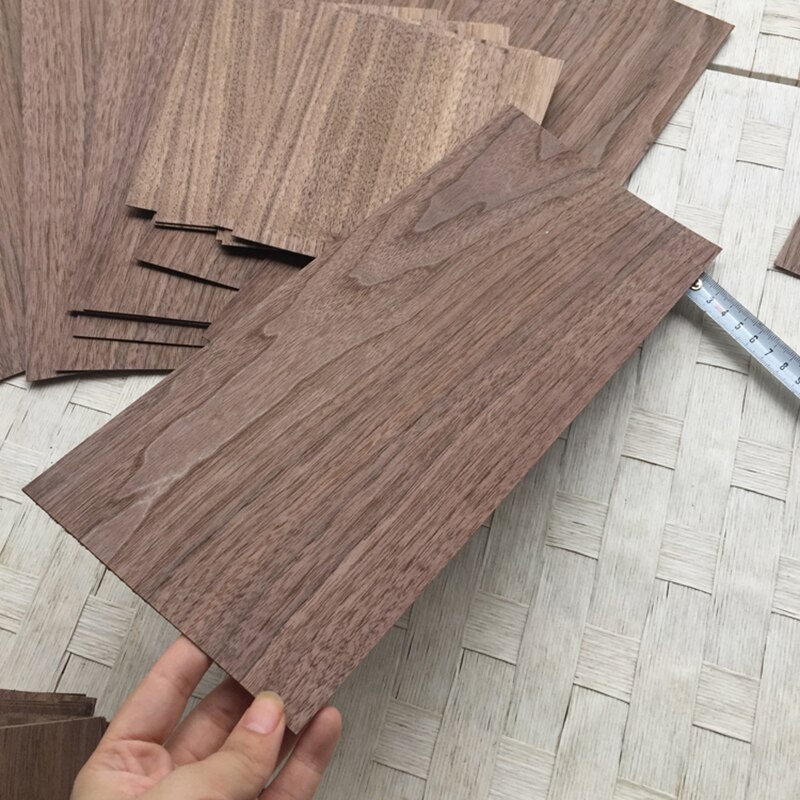 1 Dozijn 12 Stuks Natuurlijke Zwarte Walnoot Fineer Dunne Chips Speaker Renovatie Handgemaakte Diy Decoratieve Houten Plakken 14*16.5cm