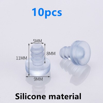 10pcs Silicone Stem Bumpers Screws Hole Plugs Anti collision Embedded Soft for Cabinet Doors and Drawers Anti-slip Foot Pad: 9mm