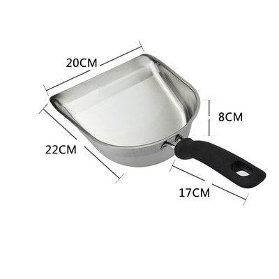 Stainless steel shovel kitchen chef tool food Handheld Portable Table desk Small garbage shovel Cleaning tools Home garden used: Brown