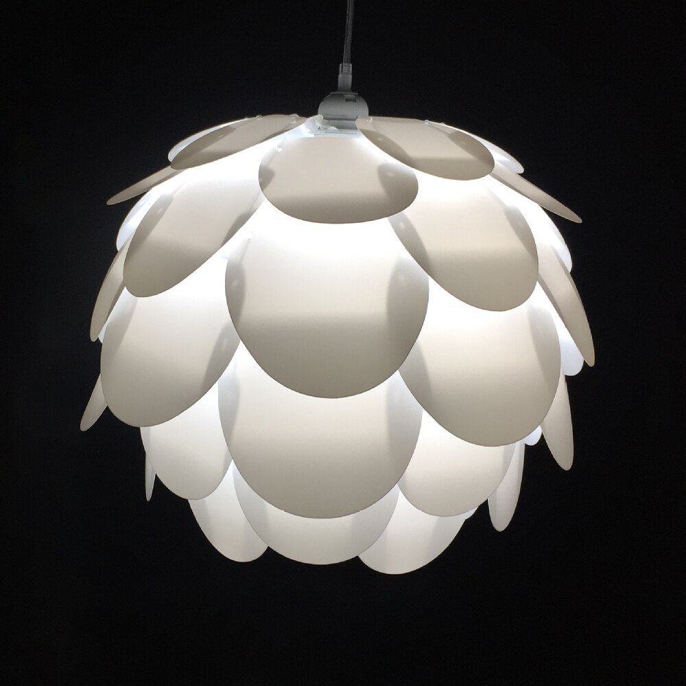 Pantalla colgante DIY para lámpara, pantalla de pino en forma de conos, lámpara de araña, pantalla de ensamble