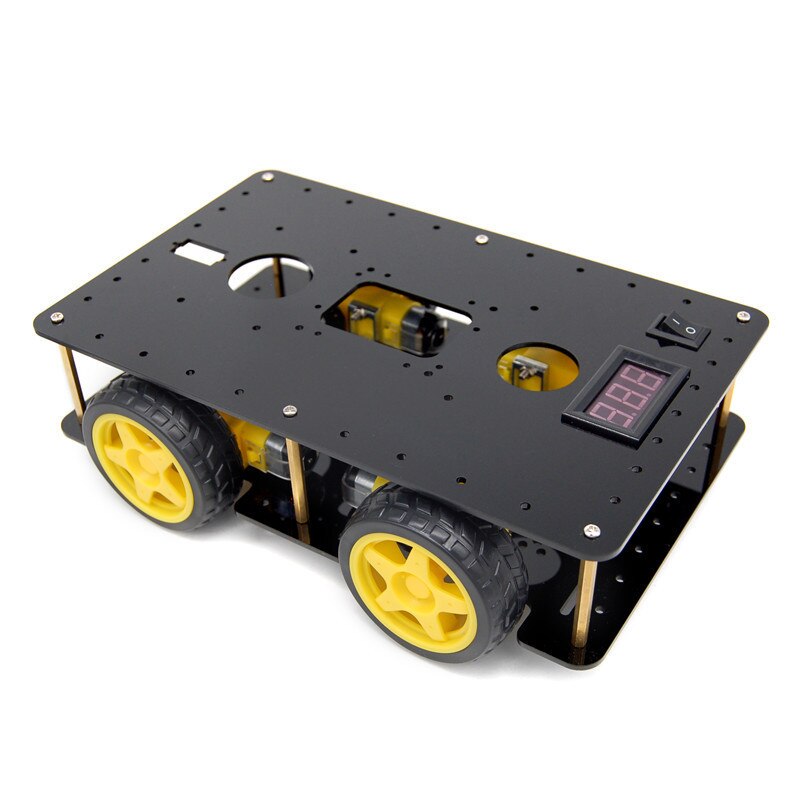 Firehjulstræk intelligent køretøj chassis 4wd køretøj 4- hjulstræk intelligent køretøj sporing forhindring undgåelse robot cha