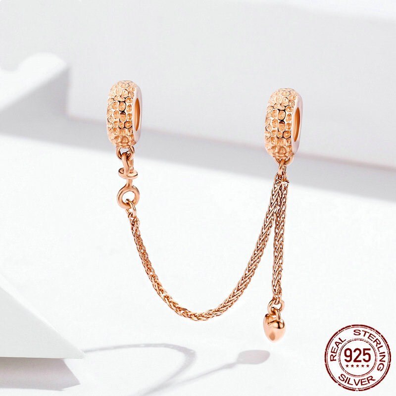 INBEAUT Rosa Oro Rosa CZ Maple Leaf Branelli misura il Braccialetto di Marca fai da te 925 Sterling Silver Sogno Cather Beetle Piuma Del Cuore pendenti e Ciondoli: sc1112-c