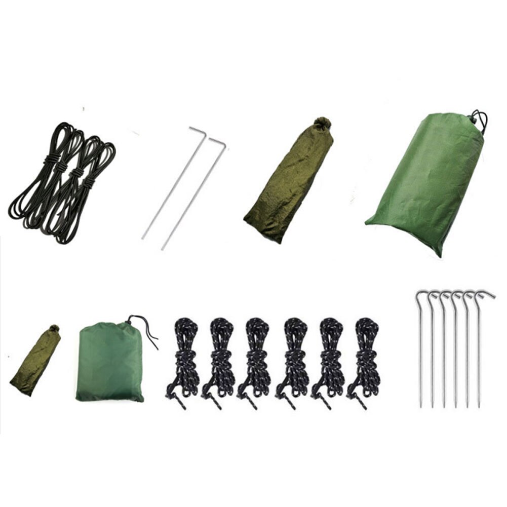 Camping Canopy Lightweight Camping Tarp Shade Waterproof Umbrella For Picnic Hiking Outdoors Garden 2 Size Camouflage And Green