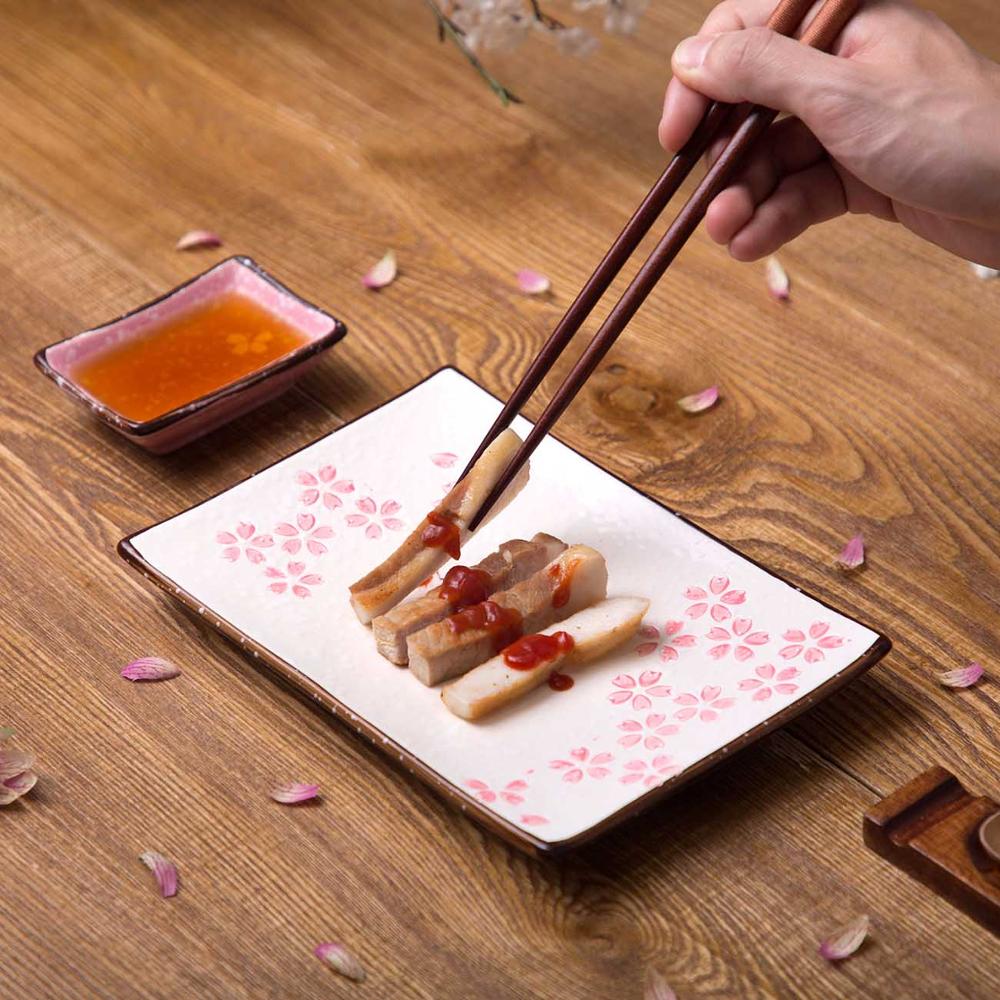Sakura-kuvio lautaset astiat keraaminen lautanen salver jälkiruoka ruoka-astia välipala kakkutarjotin ravintola astiat tarjoiluastiat