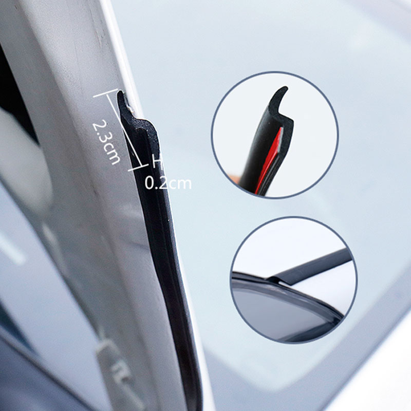 Car Rubber Seal Strip Self-adhesive Car Hood Gap Filler Sealants Noise Insulation Auto Sealing Strip Waterproof for Engine Cover