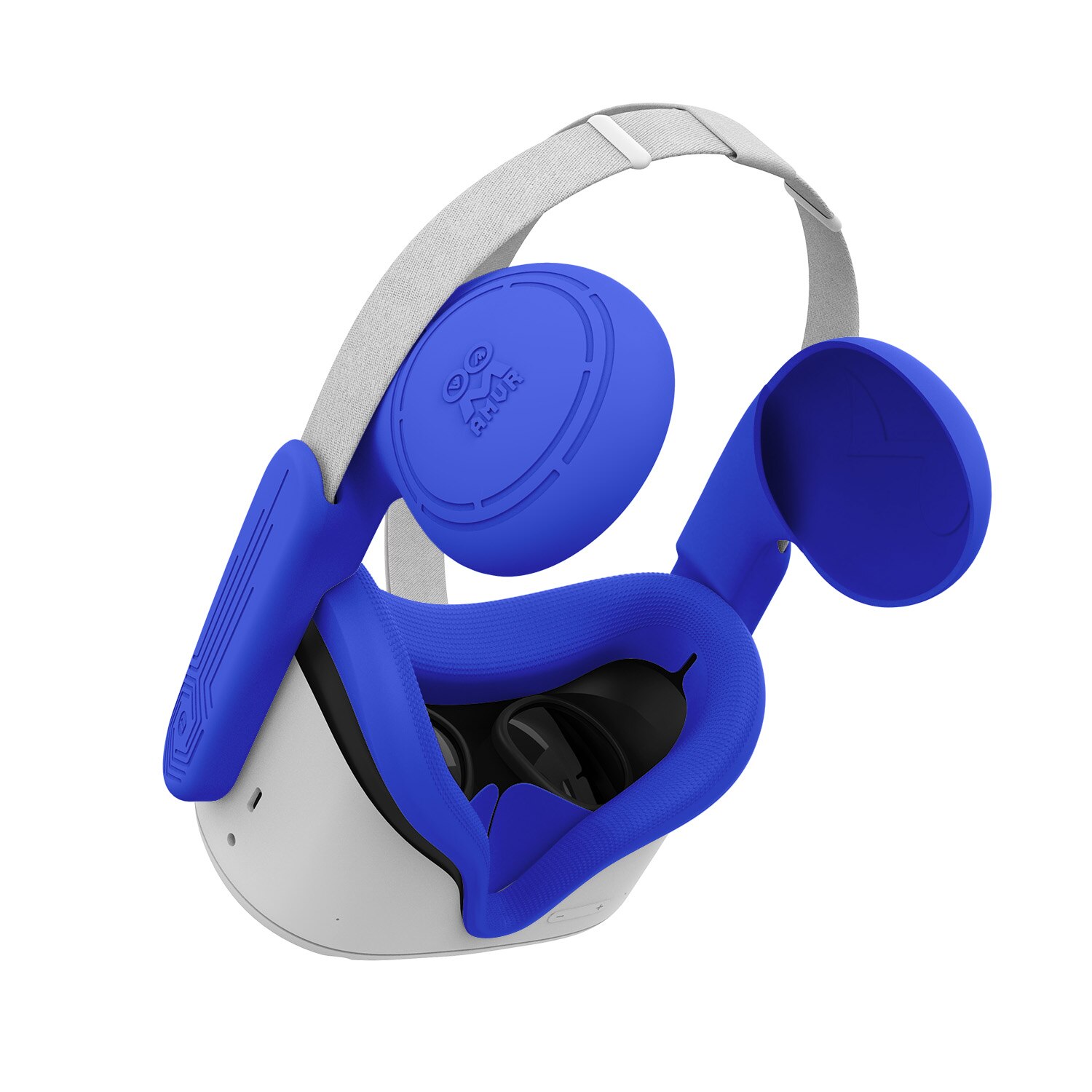 Siliconen Oorwarmers Voor Oculus Quest 2 Eye Mask Cover Vr Headset Verbeterde Headset Geluid Gezicht Pad Kussen Voor oculus Quest 2: black