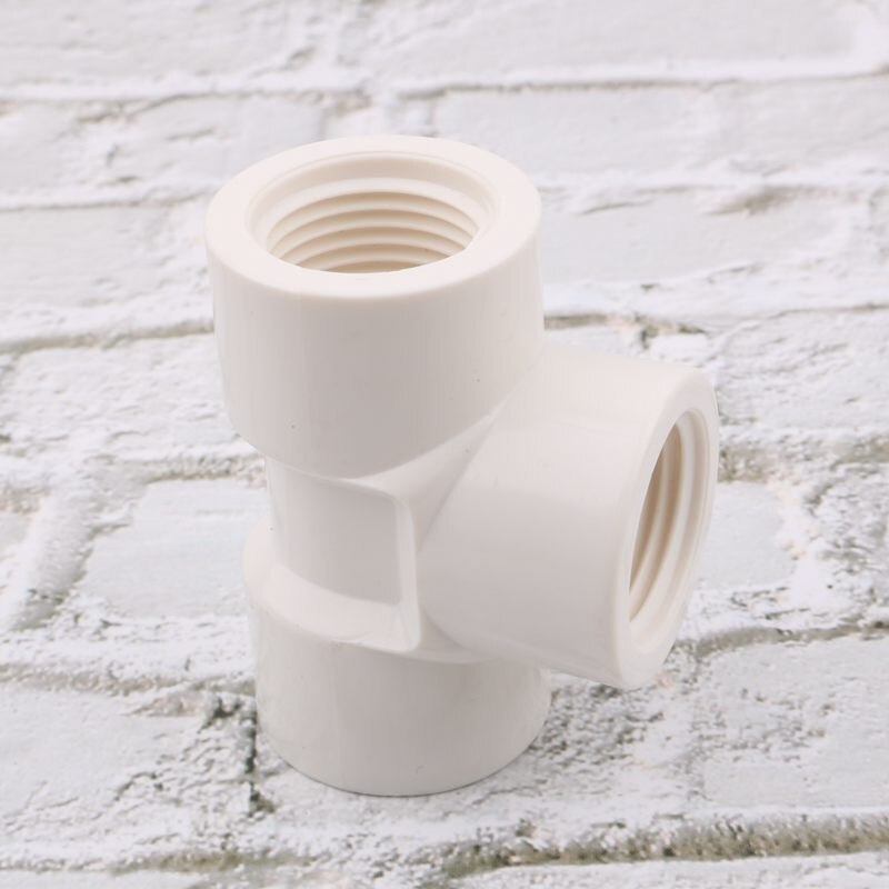 1pc PVC Female Thread Connector Straight Elbow 3-Way Full Thread Connector For Garden Irrigation Pipe Adapter Aquarium Fittings