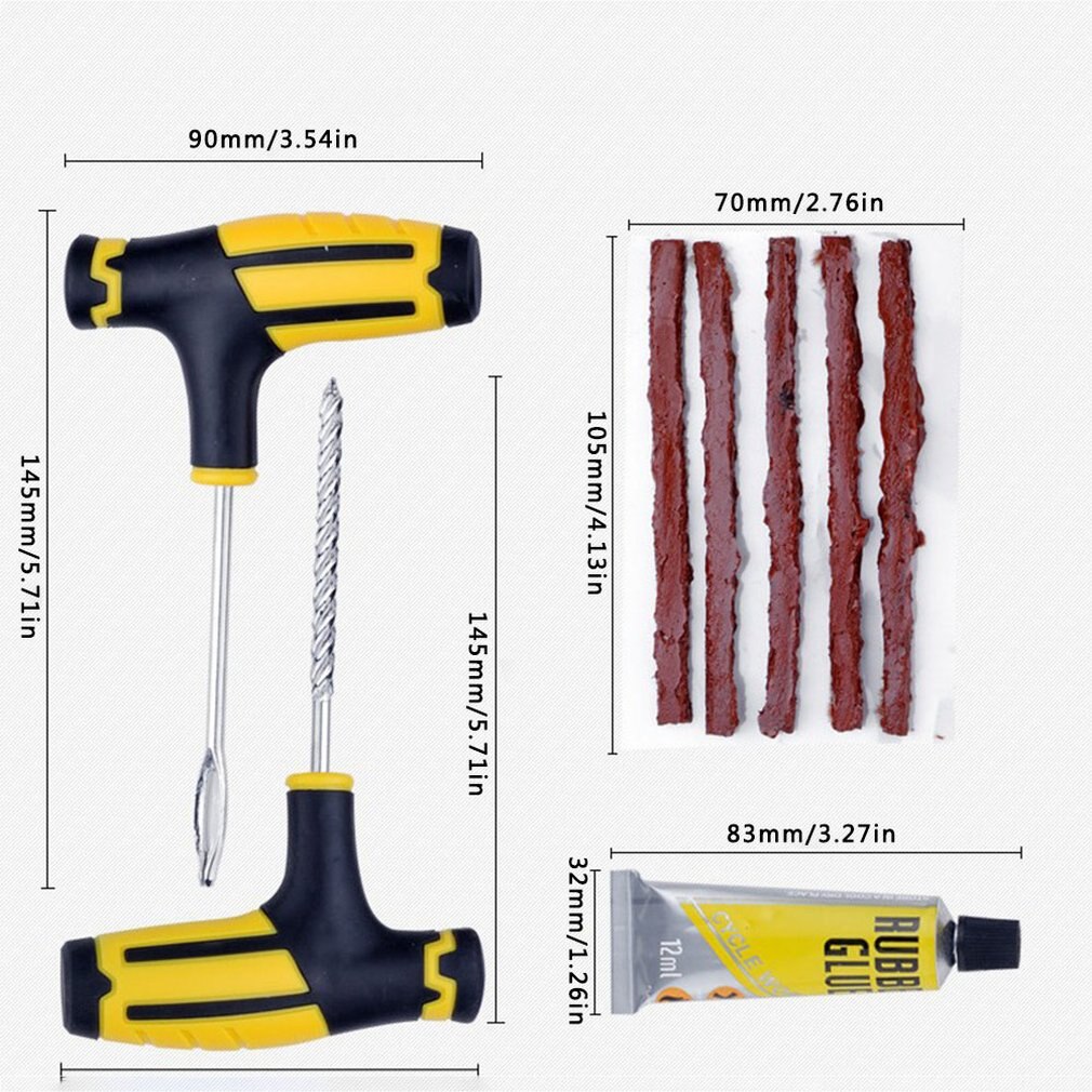 Auto Vacuüm Band Reparatie Tools Auto Bandenreparatiesets Strip Snelle Lijm Vloeibare Professionele Draagbare Compact