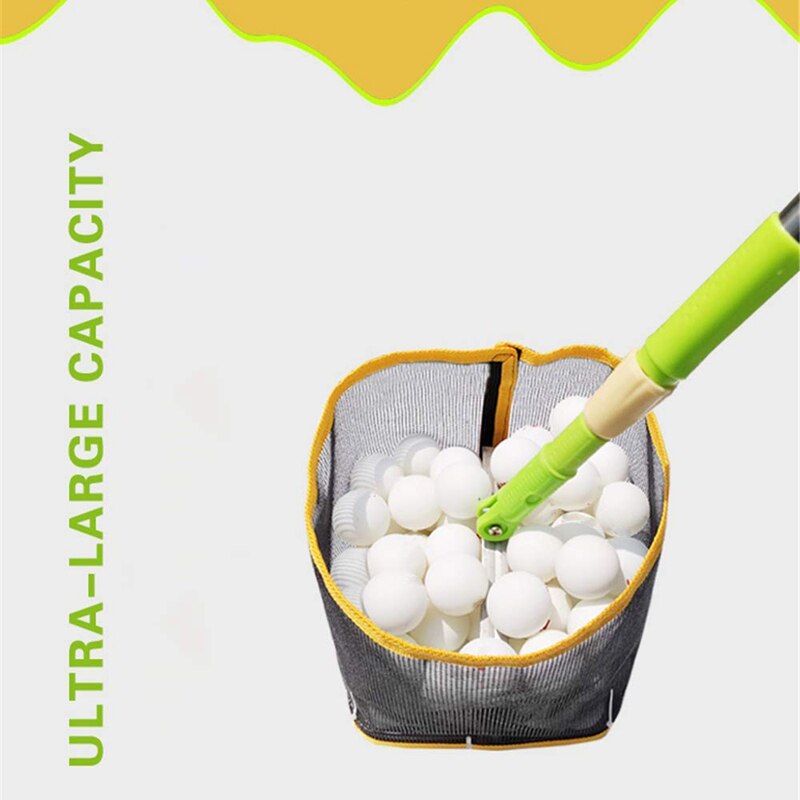 Telescopic Pole Table Tennis Ball Picker Table Tennis Retriever Picking Catcher Net Basket Collection Tool 150 Pieces