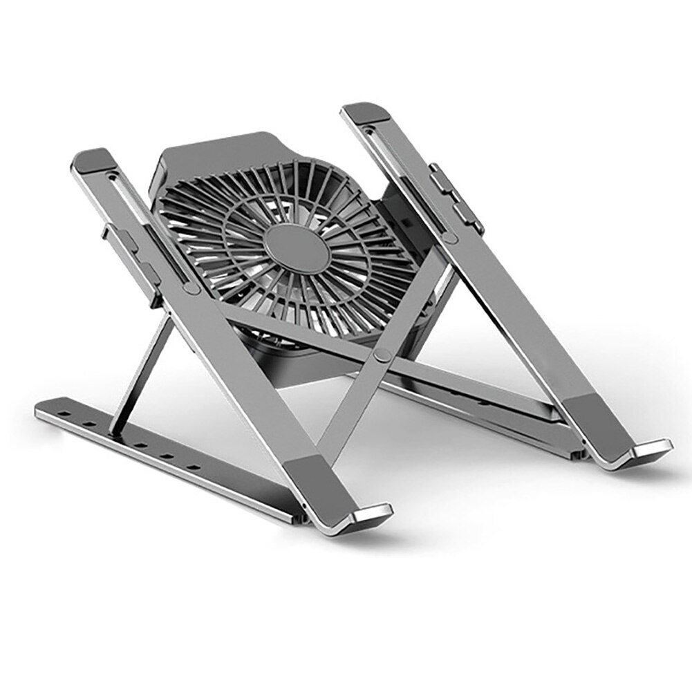 Laptop Stand With Cooling Fan For MacBook , Notebook Bracket Holder Table Heat Dissipation Support for HP DELL Notebook: Gray