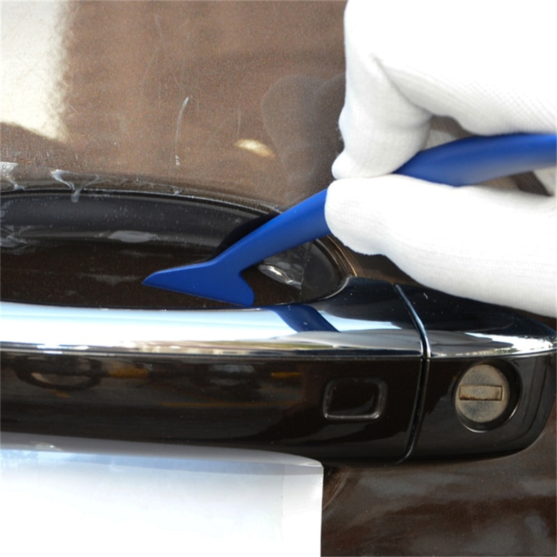 Mikromagnet gummiskrape til bilstyling karbonfiber vinylfilm bil pakke inn hjørne magnetpinne verktøy bilreparasjonsverktøy