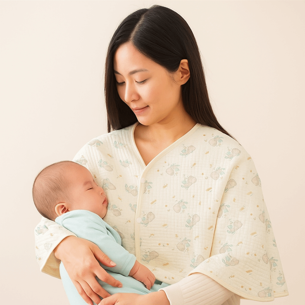 Bloemen bedrukte katoenen moeder Cape deken ademende voedingshoes borstvoedingshoes warm houden zachte cartoon mama sjaal