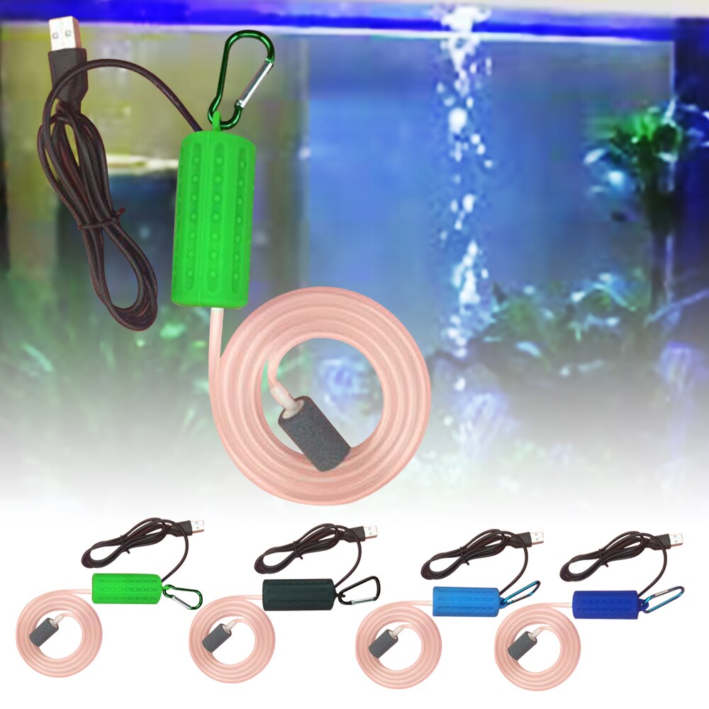 Draagbare usb aquarium vis tank zuurstof luchtpomp dempen energiebesparende benodigdheden energiebesparende benodigdheden aqua terrarium 2