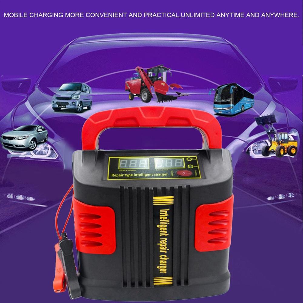 "Draagbare Intelligente Lader Auto Motor Vehicle Charger 350W 14A Auto Passen Lcd Acculader Auto Starthulp Booster"