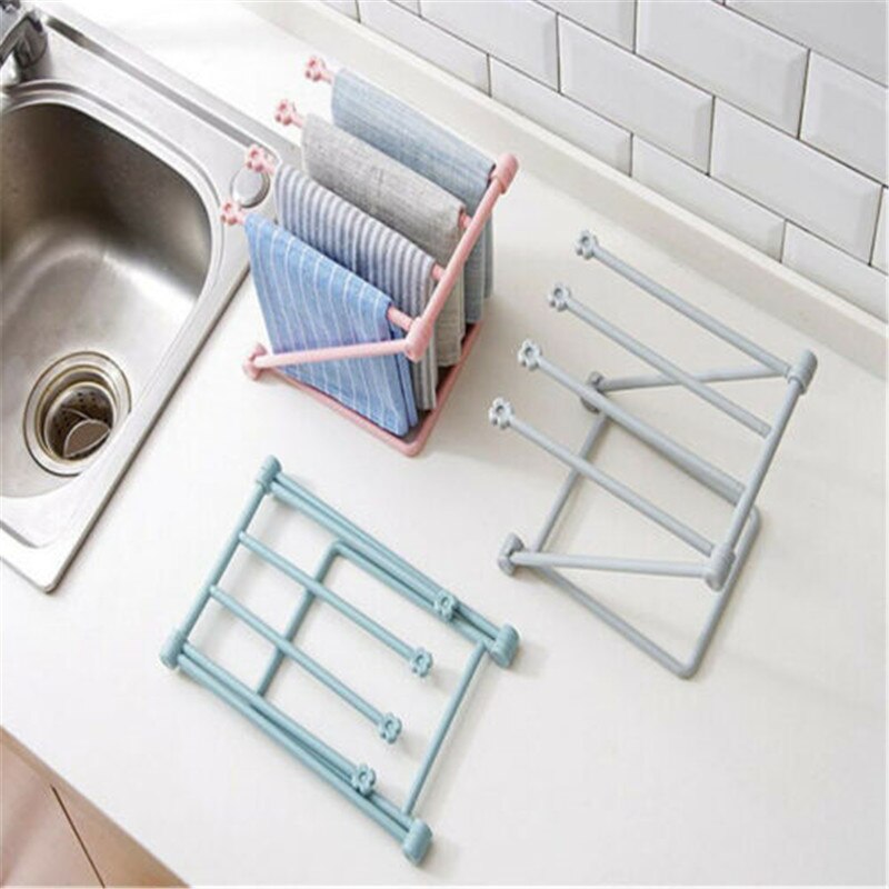 Foldable Drying Rack Shelf Towel Cloth Holder Bathroom Rack Kitchen Storage Organizer