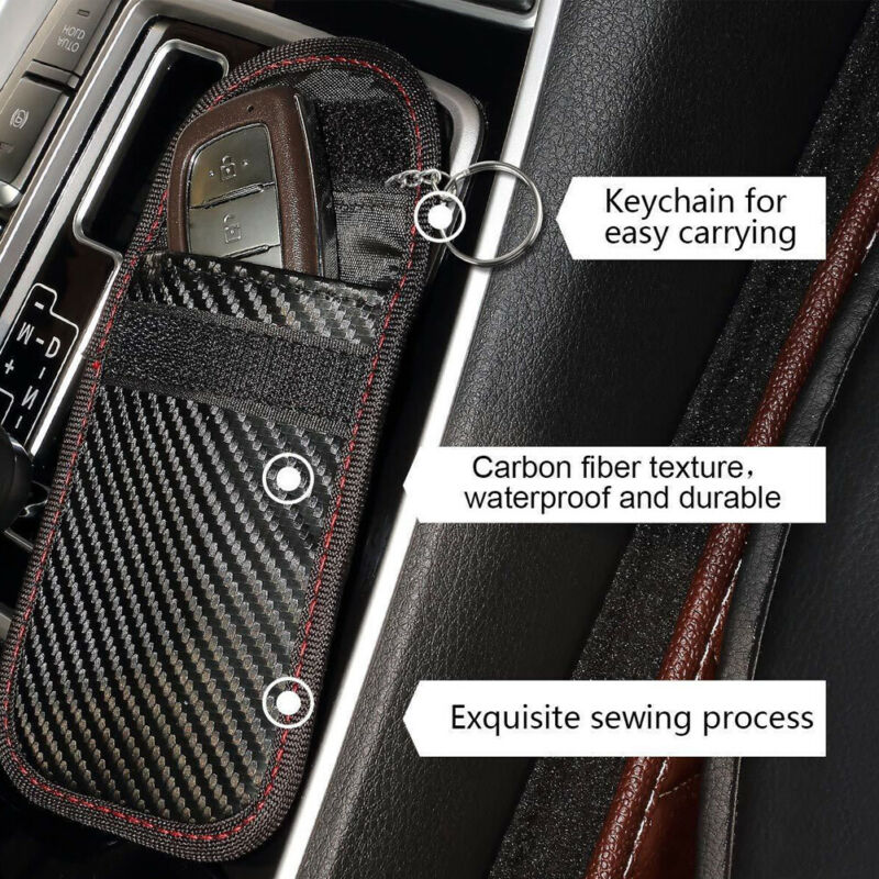 1Pc Anti-Diefstal Autosleutel Sleutel Portefeuilles Rfid Key Protector Fob Rfid Signaal Blocker Faraday Signaal blokkeren Pouch Bag