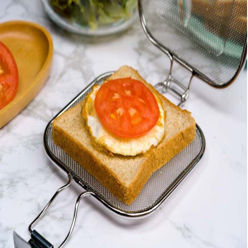 Filet à Sandwich en acier inoxydable, sur la cuisinière, pain, grille-pain/pince à Toast, outils de cuisson, accessoires de cuisine