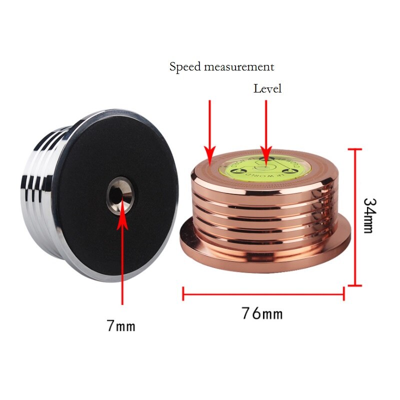 3- in- 1 -plattenklemmung aus aluminiumlegierung zur stabilisierung und zum ausbalancieren von schallplatten für plattenspieler und phonographen