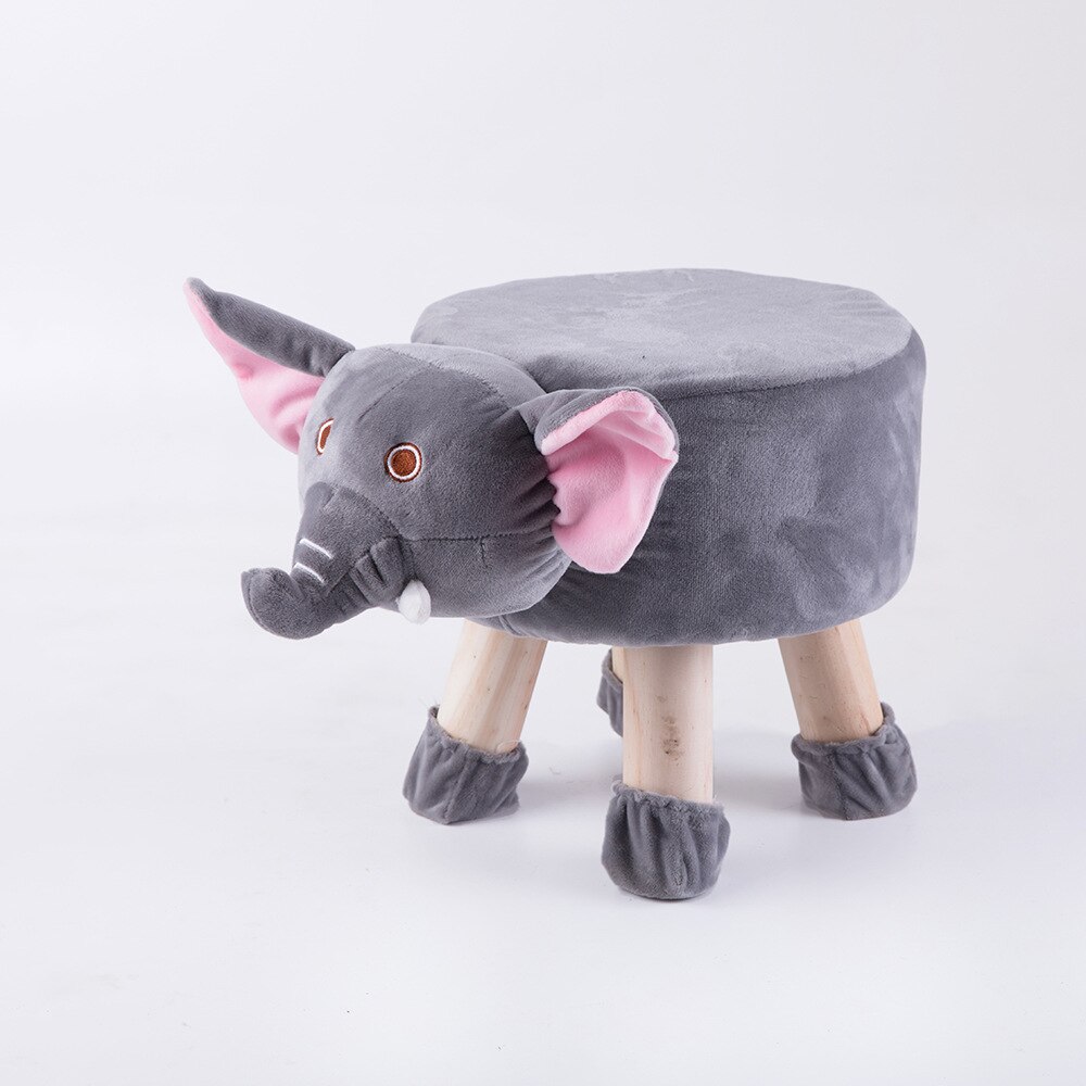 Baby Shining Kids Autostoeltjes Kid Stoel Baby Cartoon Stoel Hoogte 28Cm Creatieve Dier Bank Houten Bank Pluche Comfortabele Baby seat: Elephant