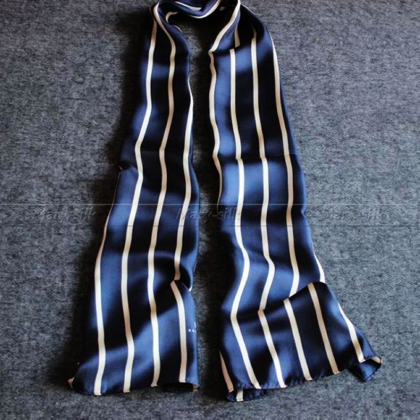 Store herre 100%  silke lange tørklæde/kravat tørklæder mærke dobbelt lag __til forår efterår vinter