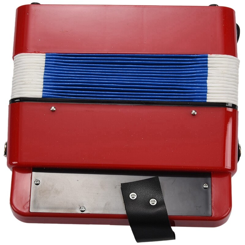 2x Mini Kleine Kinderen Keyboard Accordeon Rhythm Educatief Muziekinstrument Band Speelgoed Voor Kids Red & Blue