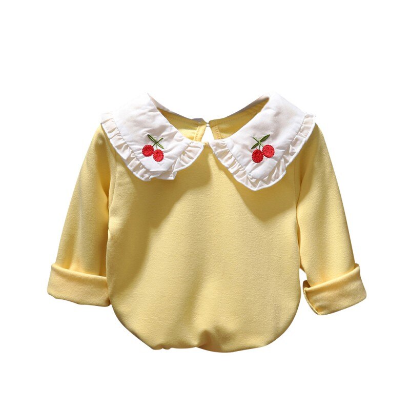 Teen Girls Blouses Auyumn School Girl White Shirt Cotton Girls Clothes Children Long Sleeve Blouse For Kids: Y / 110