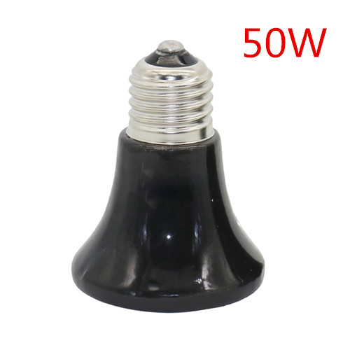 1 pc escalada pet lâmpada de aquecimento emissor infravermelho cônico lâmpada cerâmica pequena pet chocadeira lâmpada controle temperatura 25/50/75/100w: SCARLET