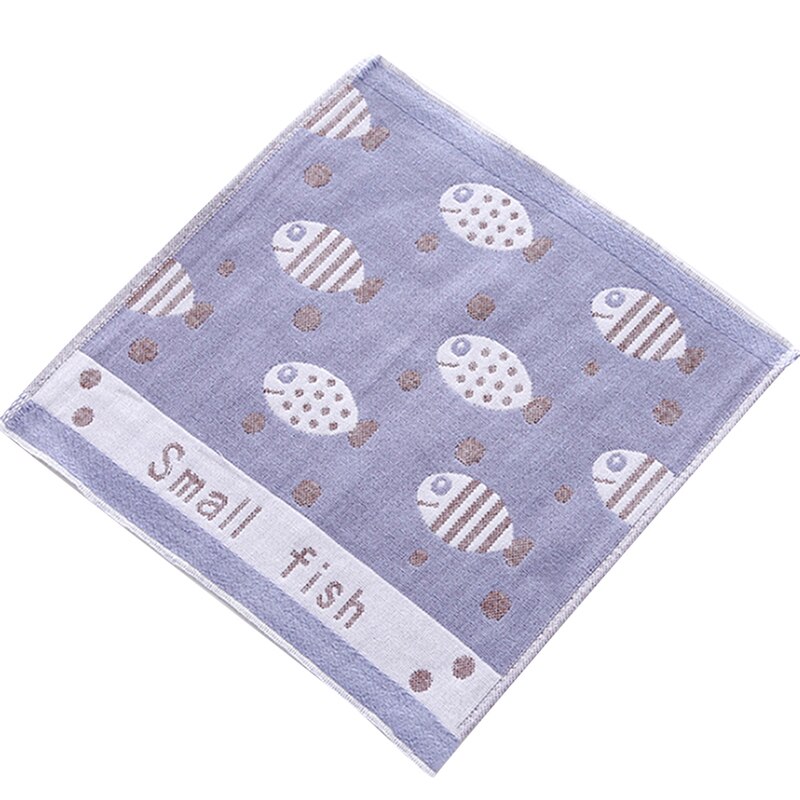 Antibakteriell icke-tvinnad badhandduk musik tecknad kattmönster badrumstillbehör 1pc baby ansiktshandduk: Liten fiskaska