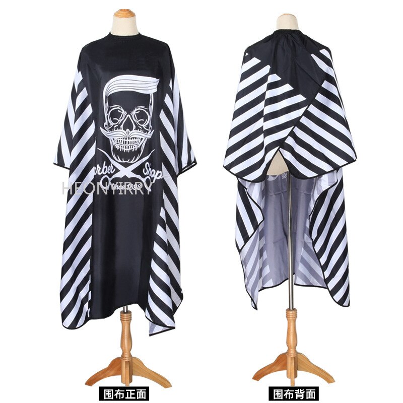 Cape de Coiffeur , Style Rétro pour Salon de coiffure, Accessoire en Tissu Imperméable pour Coupe de Cheveux, Barbe