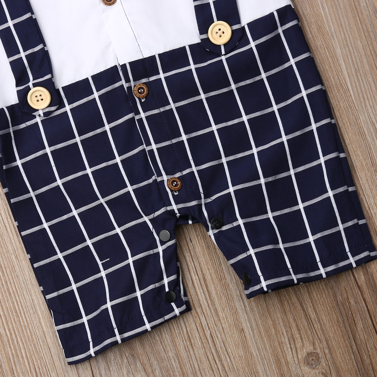 Formal Toddler Baby Boy Wedding Party Outfits Summer Plaid Clothes Set 0-24M