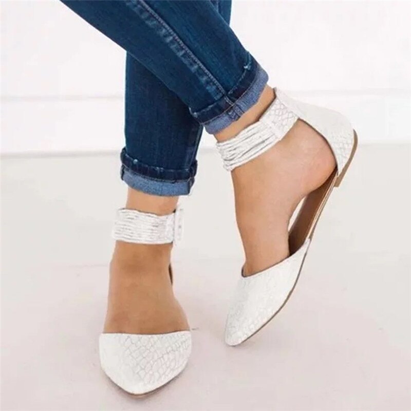 Flocking Shoes Women Spring Autumn Flat With Sandals Hollow Out Beach Footwear Shallow Shoes Ladies Casual Shoes