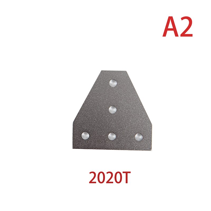 2pcs/lot 6063 - T5 5 Hole Joint Board Plate Corner Angle Bracket Connection Joint Strip: A2