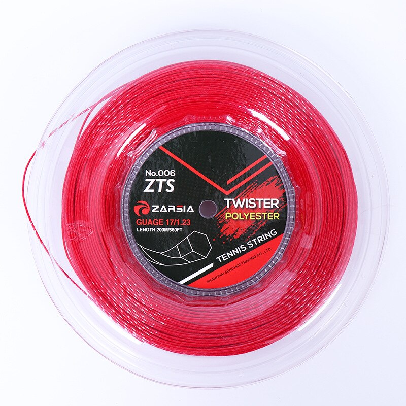 Zarsia Blauw Twisted Tennis Lijn Hexagonal Geneste Tennis Polyester Harde Lijn Tennisracket Lijn 200M Grote Spoel Lijn-40
