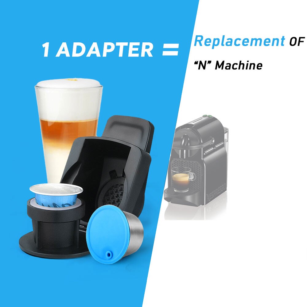 capsula e adattatore per caffè riutilizzabili per macchina da caffè Dolce gusto filtro riutilizzabile ecologico per alimenti in acciaio inossidabile