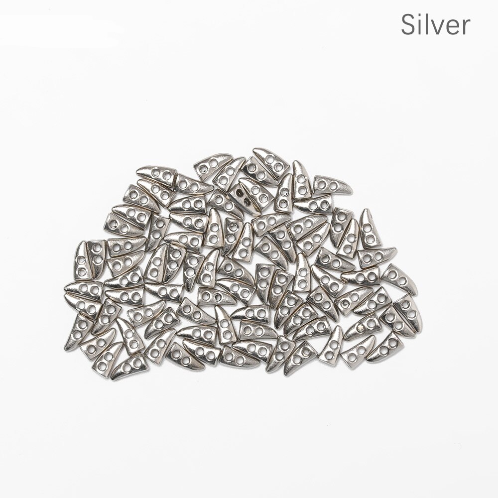 10/20 stk super mini hornknapp for å lage dukker klær frakk ultraliten metallspenne dukke klær sytilbehør: Sølv / 20 stk